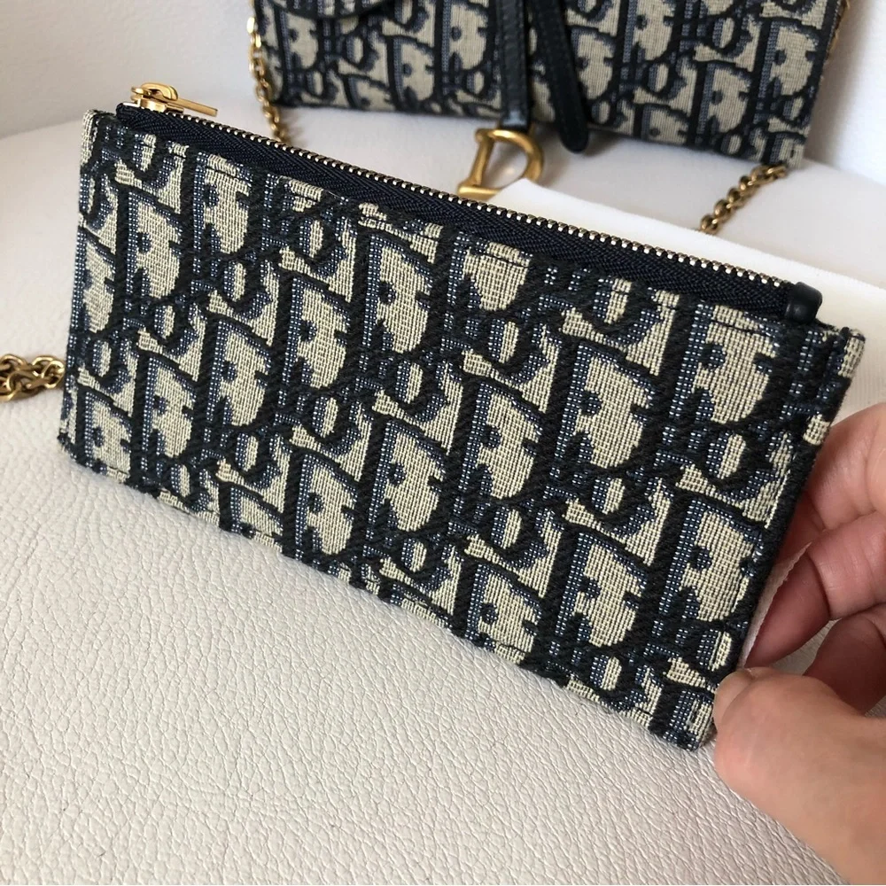 💓🤩 authentic💯 Dior long saddle wallet with chain - Picture 7 of 15